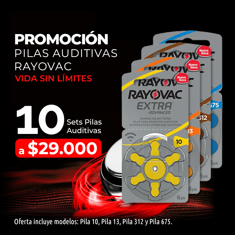 PROMOCIÓN 10 SETS DE PILAS AUDITIVAS RAYOVAC